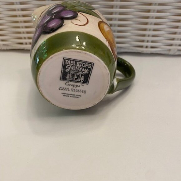 Tabletops Gallery Grappa Hand Painted Fruit Small pitcher creamer - Picture 6 of 6